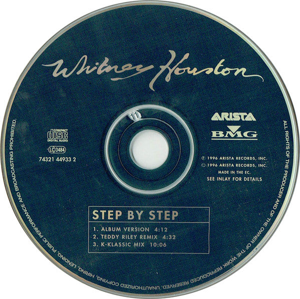 Whitney Houston : Step By Step (CD, Single, CD1)