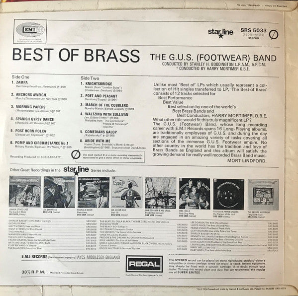 The G.U.S. Footwear Band : Best Of Brass (LP, Album)