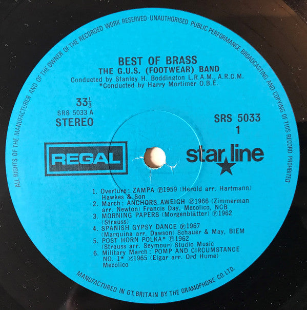 The G.U.S. Footwear Band : Best Of Brass (LP, Album)