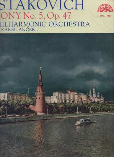 Dmitri Shostakovich, The Czech Philharmonic Orchestra, Karel Ančerl : Symphony No. 5 , Op. 47 (LP, Album, Mono, Lab)
