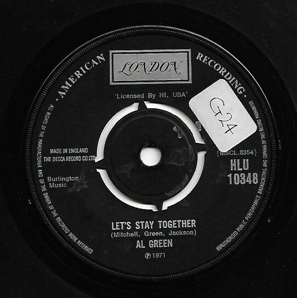 Al Green : Let's Stay Together (7", Single)