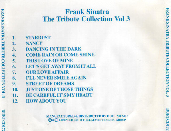 Frank Sinatra : The Tribute Collection Vol.3 (CD, Comp)