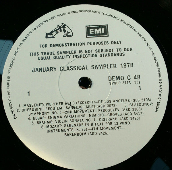 Various : January Classical Sampler 1978 (LP, Comp, Smplr)