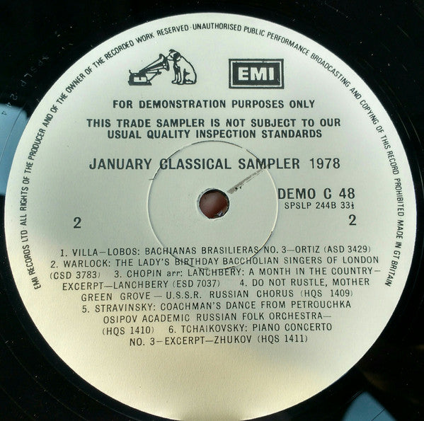 Various : January Classical Sampler 1978 (LP, Comp, Smplr)