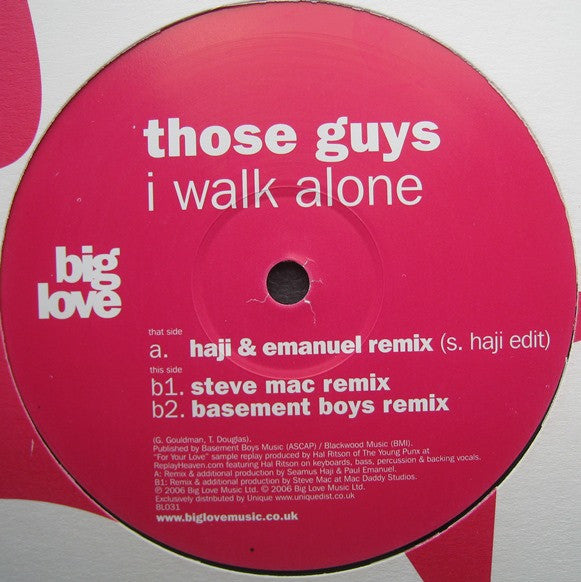 Those Guys : I Walk Alone (12")
