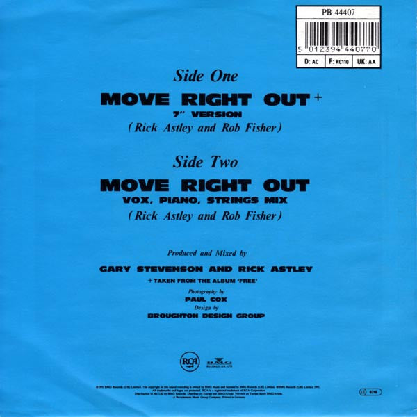 Rick Astley : Move Right Out (7", Single)