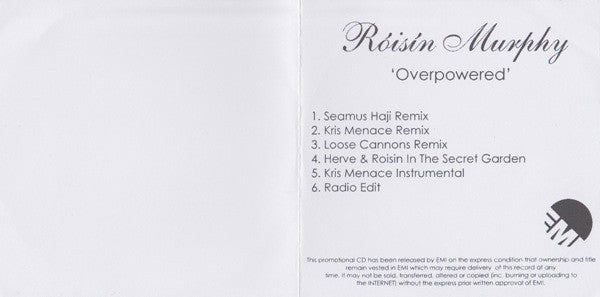 Róisín Murphy : Overpowered (CDr, Maxi, Promo)