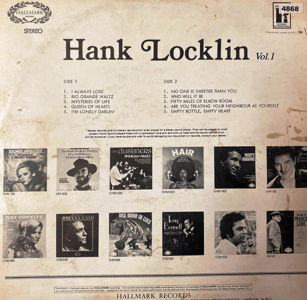 Hank Locklin : Hank Locklin (LP)