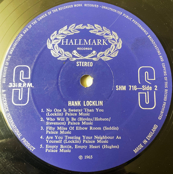 Hank Locklin : Hank Locklin (LP)
