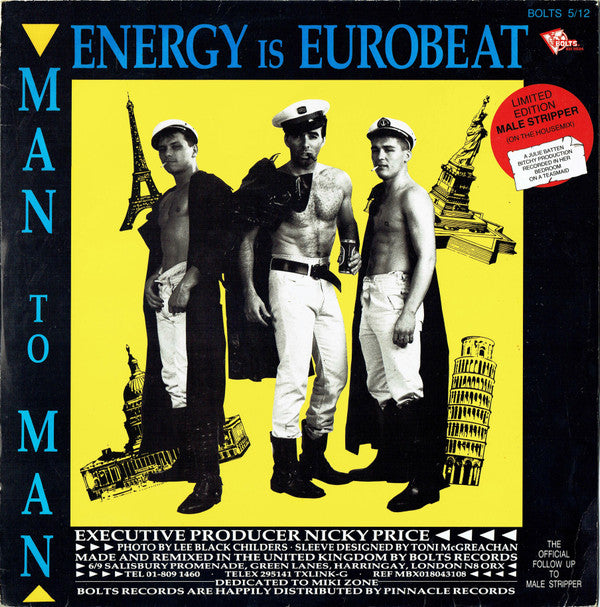 Man 2 Man : Energy Is Eurobeat (12", Ltd)