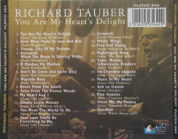 Richard Tauber : You Are My Heart's Delight (CD, Comp)