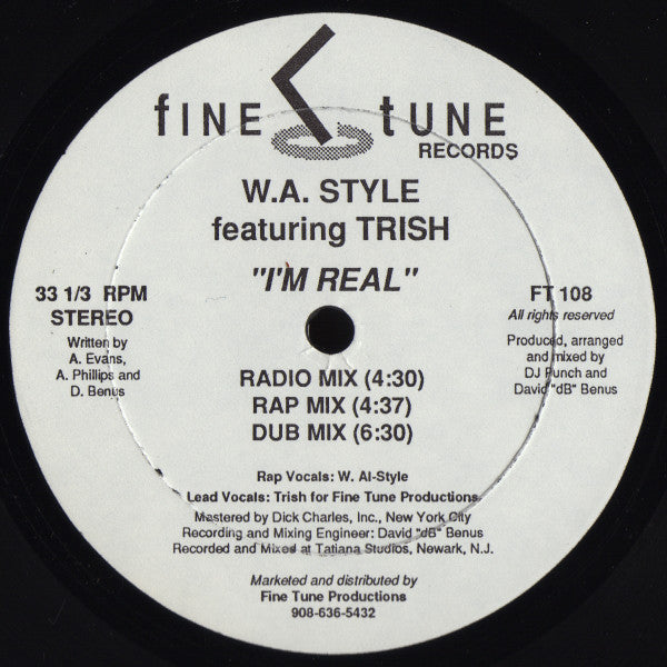 W. Al-Style Featuring Trish (12) : I'm Real (12")