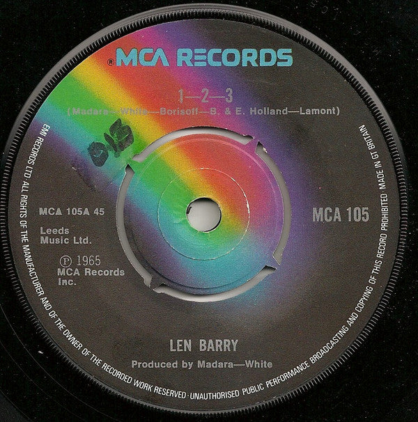 Len Barry : 1-2-3  (7", RE)