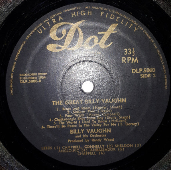 Billy Vaughn : The Great Billy Vaughn (LP, Mono)