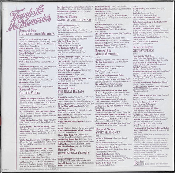 Various : Thanks For The Memories (8xLP, Album, Comp, Mono + Box)
