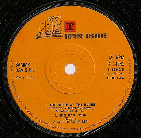 Sammy Davis Jr. : Once In A Lifetime (7", EP, Sol)