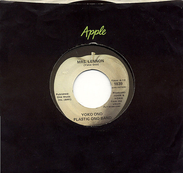 Yoko Ono, The Plastic Ono Band : Mrs. Lennon / Midsummer New York (7", Single)