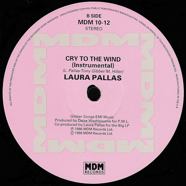 Laura Pallas : Cry To The Wind (12")