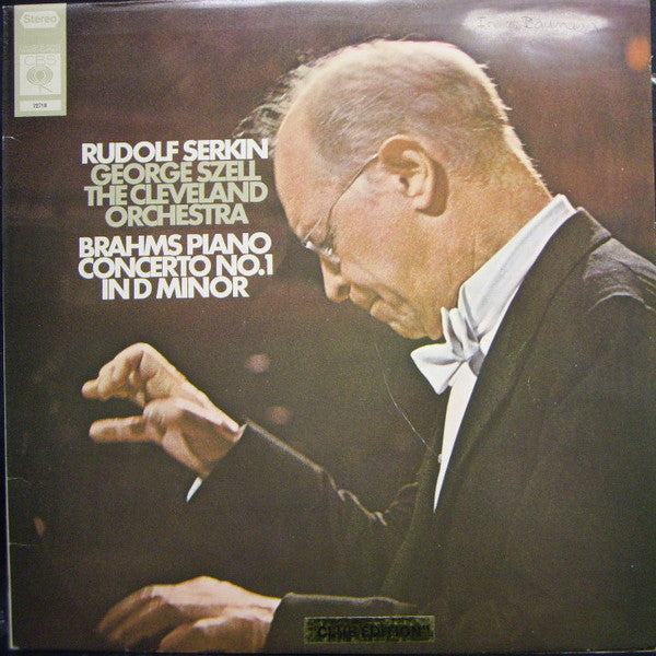 Rudolf Serkin, George Szell, The Cleveland Orchestra - Johannes Brahms :  Piano Concerto No. 1 In D Minor (LP)