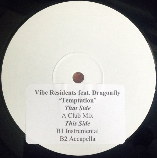 Vibe Residents Feat. DragonFly (2) : Temptation (12", Promo, W/Lbl)