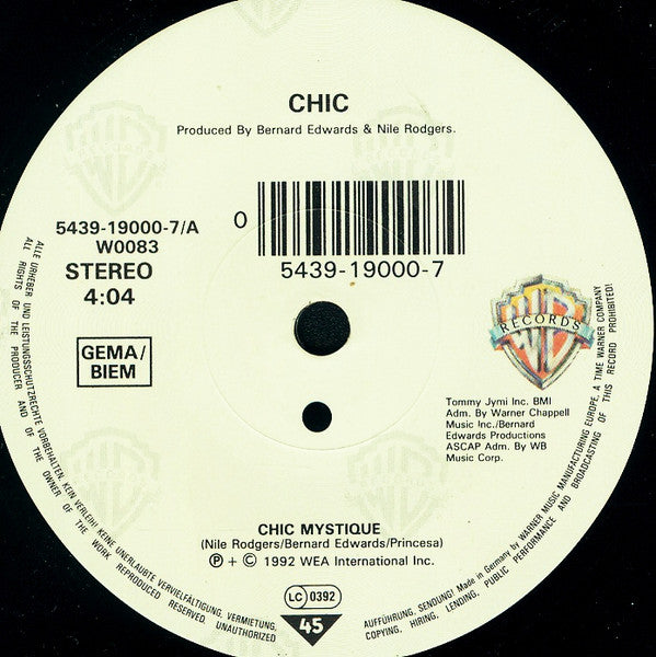 Chic : Chic Mystique (7", Single, Sol)