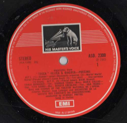 Maria Callas / Carlo Bergonzi / Tito Gobbi / Orchestra Del Teatro Alla Scala And Coro Del Teatro Alla Scala Conducted By Georges Prêtre : Highlights From "Tosca" (LP, Album, RP, Whi)