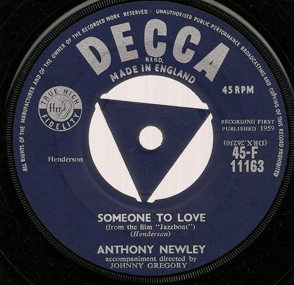 Anthony Newley : Someone To Love (7", Tri)