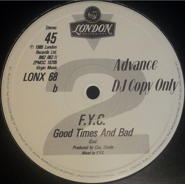 Fine Young Cannibals : Johnny Come Home (12", Advance, Promo)