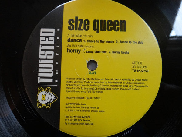 Size Queen : Dance / Horny (12")