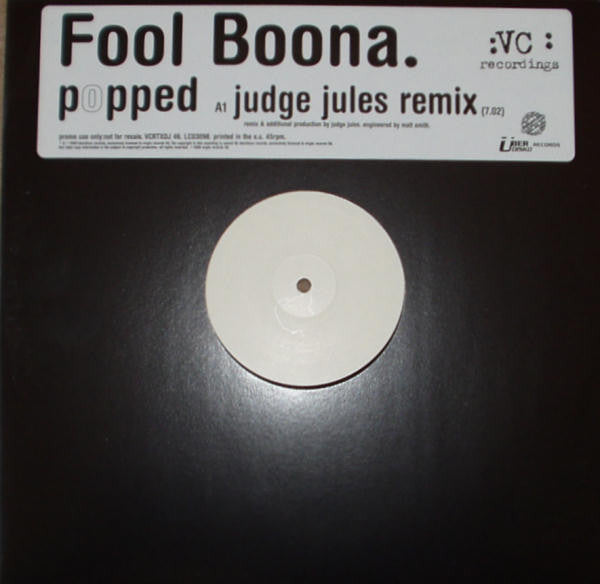 Fool Boona : Popped (12", S/Sided, Promo, W/Lbl)