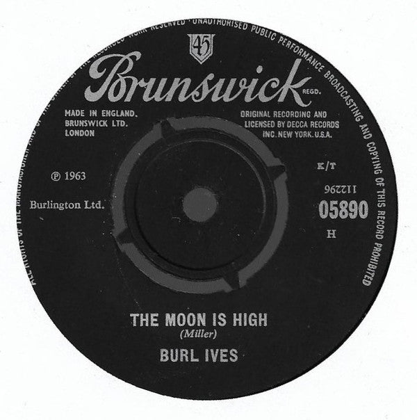 Burl Ives : I'm The Boss / The Moon Is High (7", Single)