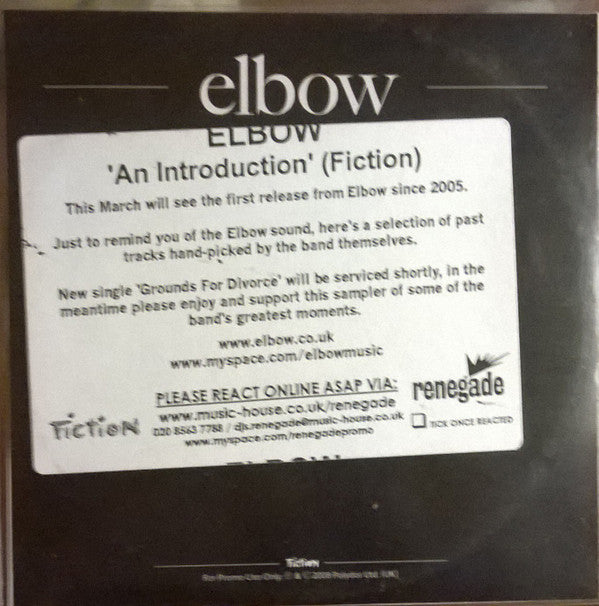 Elbow : An Introduction (CDr, Comp, Promo)