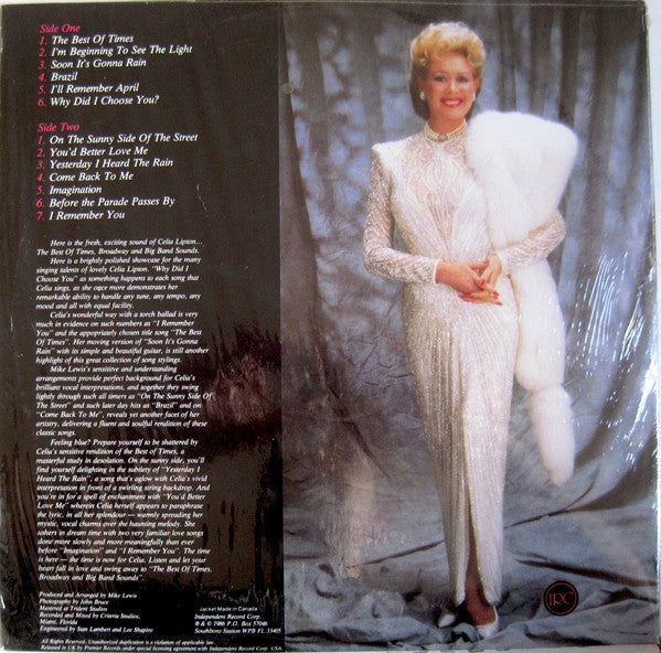 Celia Lipton : The Best Of Times / Broadway & Big Band Sounds (LP)