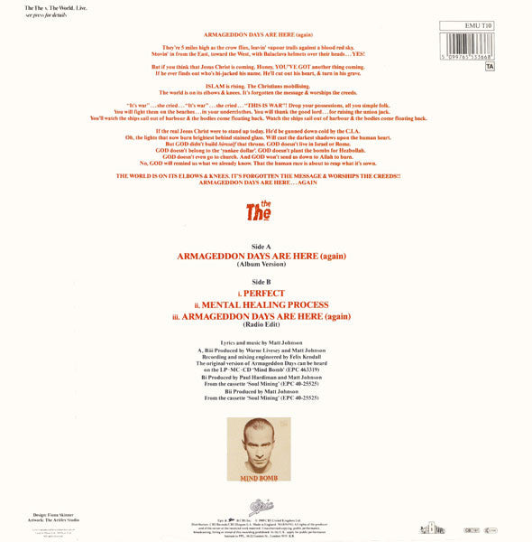 The The : Armageddon Days Are Here (Again) (12", Single)