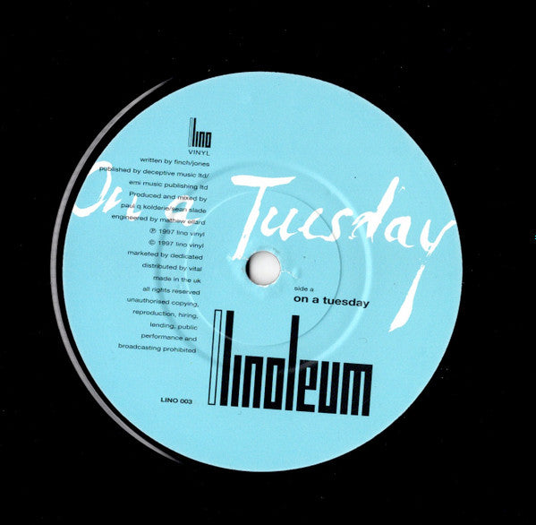 Linoleum : On A Tuesday (7", Single, Ltd)