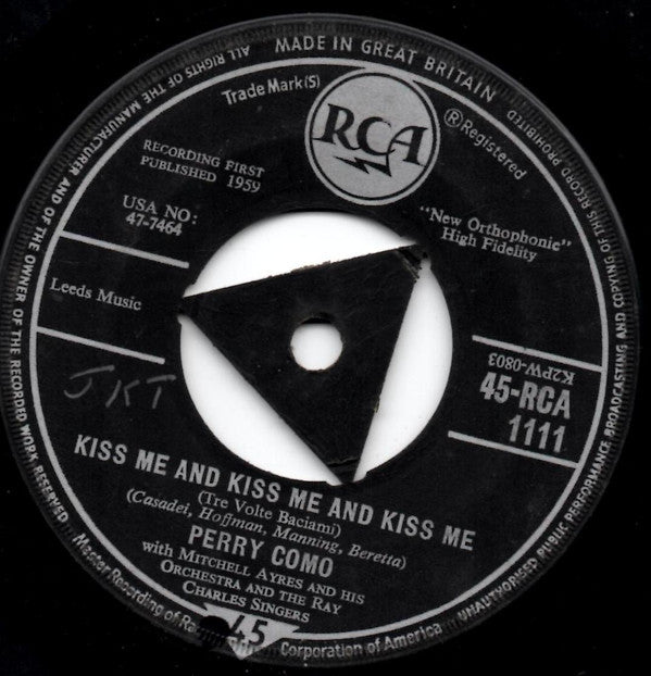 Perry Como : Tomboy / Kiss Me And Kiss Me And Kiss Me (7")
