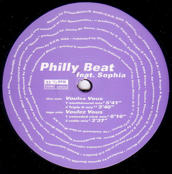 Philly Beat Feat. Sophia : Voulez Vous (12", Maxi)