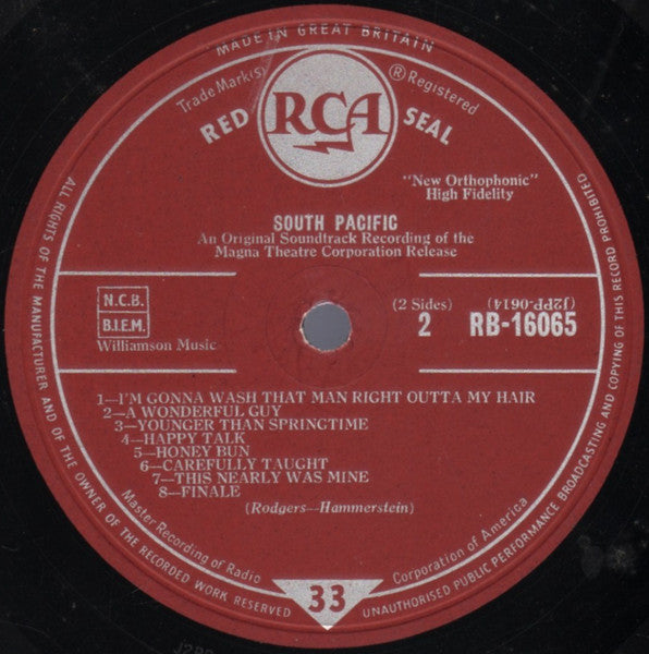 Rodgers & Hammerstein : South Pacific (LP, Mono)