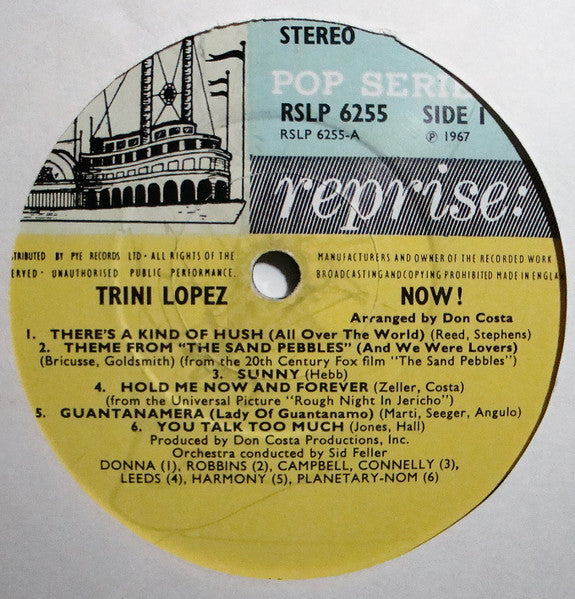 Trini Lopez : Now! (LP, Album)
