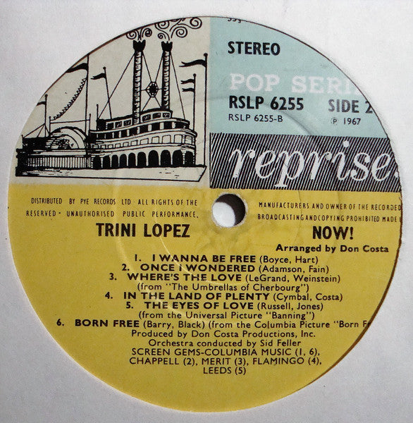 Trini Lopez : Now! (LP, Album)