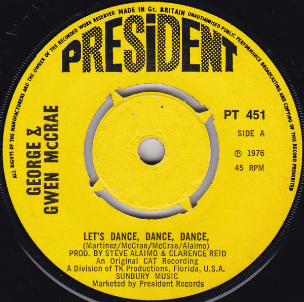 George McCrae & Gwen McCrae : Let's Dance, Dance, Dance (7", Single, Pus)