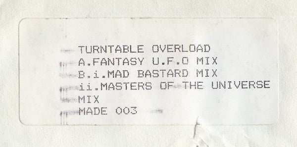 Turntable Overload : T.T.O. (12", W/Lbl)