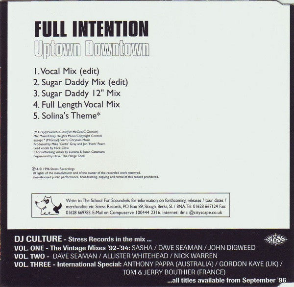 Full Intention : Uptown Downtown (CD, Single)