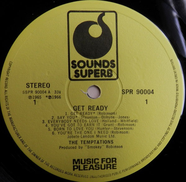 The Temptations : Get Ready (LP, Comp)