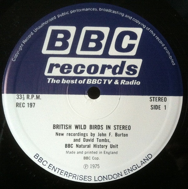 John F. Burton And David Tombs : British Wild Birds In Stereo (LP)