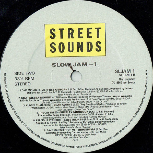 Various : Slow Jam 1 (LP, Comp)