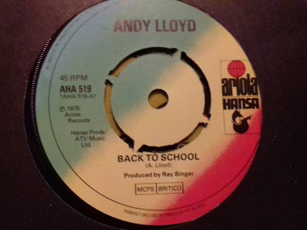 Andy Lloyd : Back To School (7", Single, Pus)