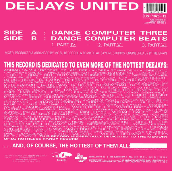 Deejays United : Dance Computer Three (12")