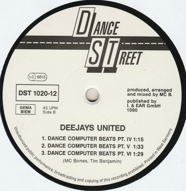 Deejays United : Dance Computer Three (12")