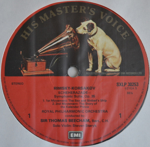 Nikolai Rimsky-Korsakov, Royal Philharmonic Orchestra, Sir Thomas Beecham : Scheherazade (LP, RE, RP)